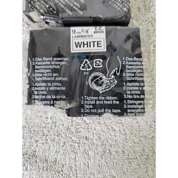 (3) Brother P Touch TZ-131 Label Tape 1/2" 12mm NO BOX Black Ink Clear Tape 3pac - Picture 4 of 4